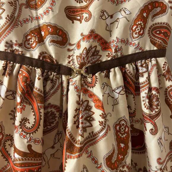 Janie and Jack Paisley Equestrian Print Dress - Picture 4 of 8
